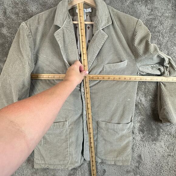 Tweeds Corduroy Blazer Jacket Longline Tan Beige Women's XS Extra Small - Picture 11 of 11